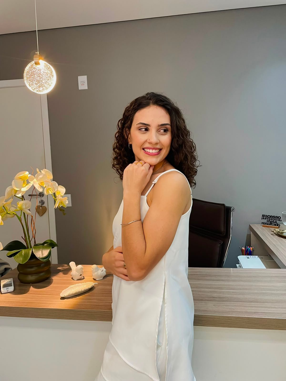 Priscila Gomes, nutricionista, sorrindo
